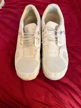 On Cloud Women’s White Athletic Mesh Running Shoes